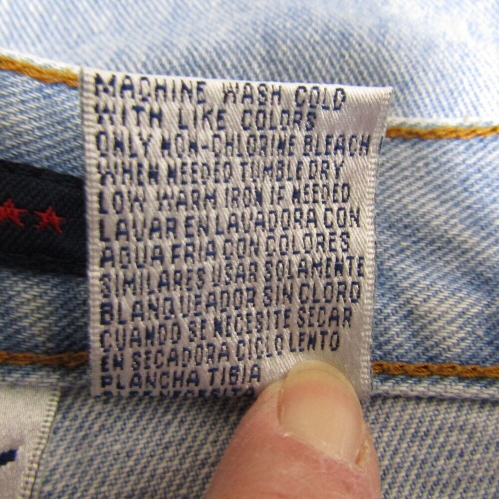 VTG 90s BARREL 10 High Waist Blue Jeans Crop Light Wash Mom Tapered Relaxed - Picture 8 of 9